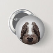 Haviken op een post ronde button 5,7 cm (Voorkant /achterkant)