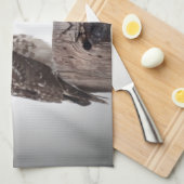 Haviken op een post theedoek (Quarter Fold)