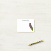 Havikkopparkiet vogel cartoon illustratie post-it® notes (Op bureau)