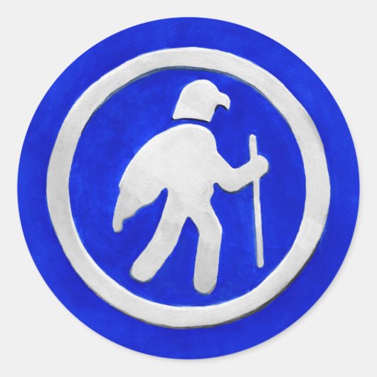 Havikspoor Markering Ronde Sticker (Voorkant)