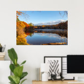 Haviland Cove Beach in Glens Herfsten, NY Poster (Thuiskantoor)