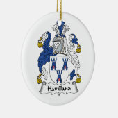 Havilland Family Crest Keramisch Ornament (Rechts)