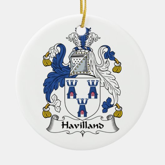 Havilland Family Crest Keramisch Ornament (Voorkant)