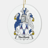 Havilland Family Crest Keramisch Ornament (Links)