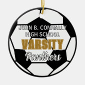 Havo-Vwo Voetbalteam Kerst Keramisch Ornament (Voorkant)