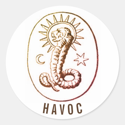 Havoc - Demiurge-symbool Ronde Sticker (Voorkant)