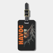 Havoc: vleermuisachtig schepselontwerp bagagelabel (Voorkant verticaal)