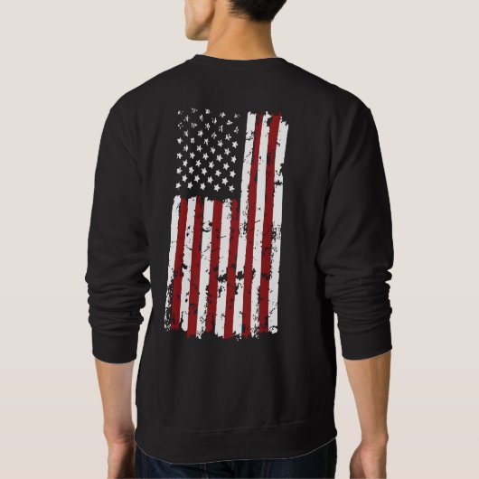 HavocSeven American Flag Sweater, Veteran Gear Trui (Achterkant)