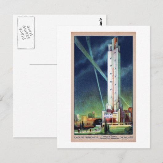 Havoline Thermometer Briefkaart (Voorkant / Achterkant)