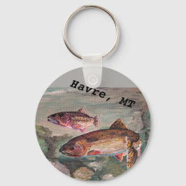 Havre Cutkeel Trout Button Sleutelhanger