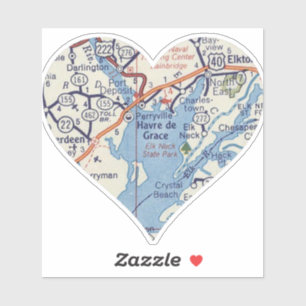 Havre de Grace kaart Sticker