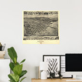 Havre de Grace Maryland 1907 Antiek Panorama Poster (Thuiskantoor)