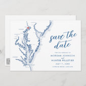 Havre de Grace Maryland Kaart Moderne Trouwfeest (Voorkant / Achterkant)