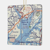 Havre de Grace MD  map Keramisch Ornament (Links)