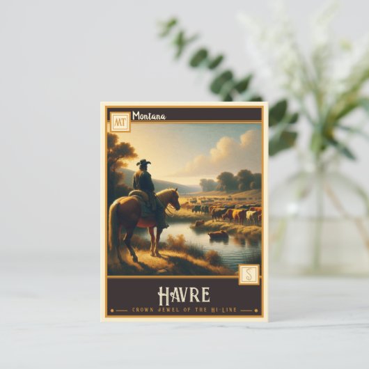 Havre, Montana |  Briefkaart (Staand voorkant)