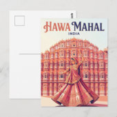 Hawa Mahal India Briefkaart (Voorkant / Achterkant)