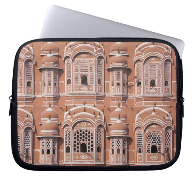 Hawa Mahal (Paleis van de Wind), Jaipur Laptop Sleeve (Voorkant)