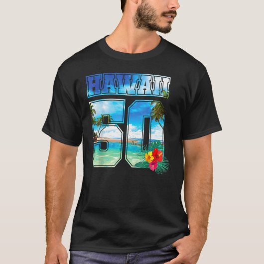 Hawaï 50e staat Hawaï T-shirt (Voorkant)