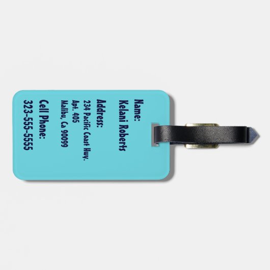 Hawaï-Bagagelabels in de groene ruimte Bagagelabel (Achterkant horizontaal)