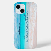 Hawaï-blauwe zeezandstrand foto toevoegen jouw naa Case-Mate iPhone case (Achterkant)