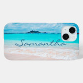 Hawaï-blauwe zeezandstrand foto toevoegen jouw naa Case-Mate iPhone case (Achterkant (horizontaal))