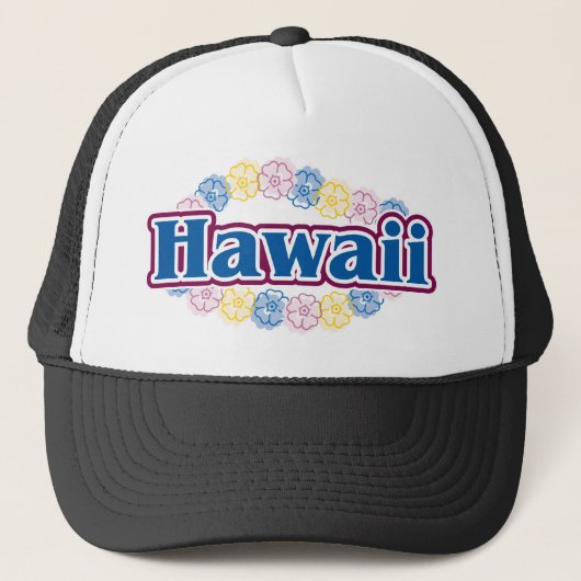 Hawaï bloemen trucker pet (Voorkant)