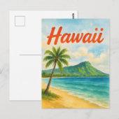 Hawaï Briefkaart (Voorkant / Achterkant)
