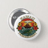 Hawaï: de Aloha-staat Ronde Button 5,7 Cm (Voorkant /achterkant)