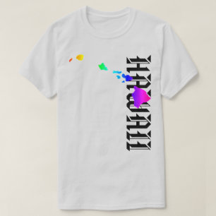 HAWAÏ-EILANDEN NEON REGENBOOG T-SHIRT