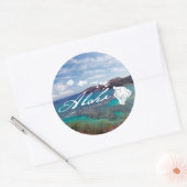 Hawaï en Hanauma Bay Ronde Sticker (Envelop)