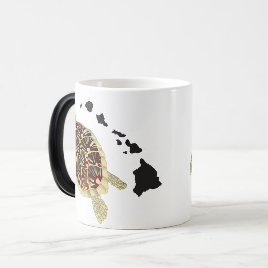 Hawaï en Hawaii Turtle Magische Mok (Voorkant links)