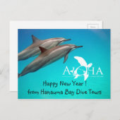 Hawaï Gelukkig Nieuwjaar Feestdagenkaart (Voorkant / Achterkant)