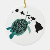 Hawaï groene Zee Turtle en Hawaii Keramisch Ornament (Voorkant)