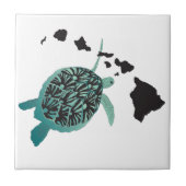 Hawaï groene Zee Turtle en Hawaii Tegeltje (Voorkant)