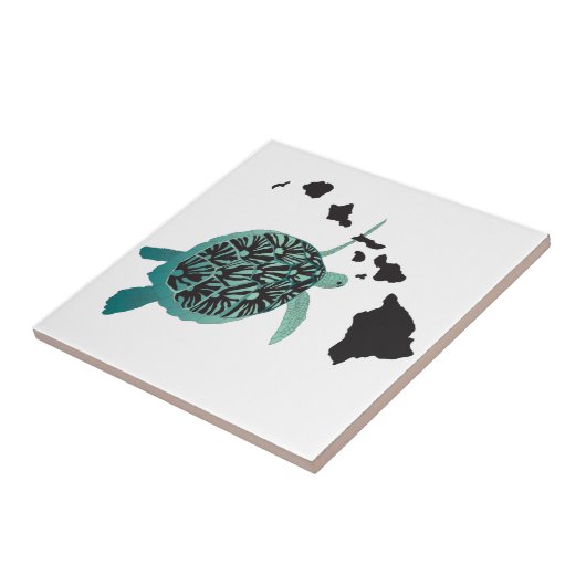 Hawaï groene Zee Turtle en Hawaii Tegeltje (Zijkant)