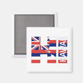Hawaï Hawaiiaanse vlag Magneet (Voorkant / Achterkant)