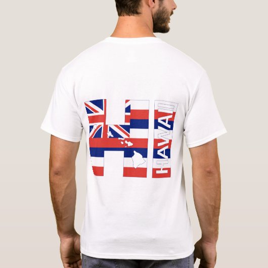 Hawaï Hawaiiaanse vlag T-shirt (Achterkant)