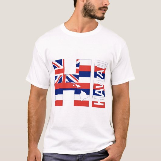 Hawaï Hawaiiaanse vlag T-shirt (Voorkant)