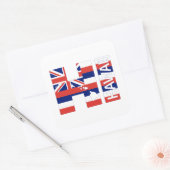 Hawaï Hawaiiaanse vlag Vierkante Sticker (Envelop)