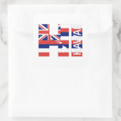 Hawaï Hawaiiaanse vlag Vierkante Sticker (Tas)