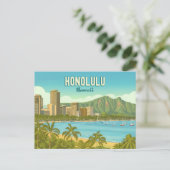  Hawaï, Honolulu Hanauma Bay Beach Briefkaart (Staand voorkant)