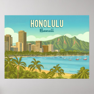  Hawaï, Honolulu Hanauma Bay Beach Poster
