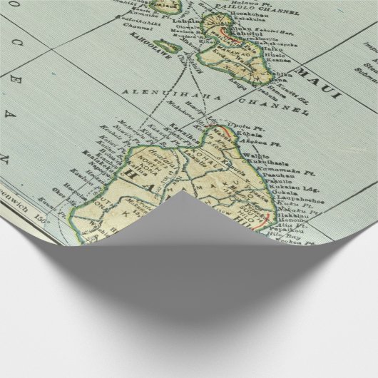  Hawaï kaart (1921)  Cadeaupapier (Hoek)