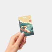 Hawai landschap aan zee badge (Handheld)