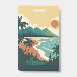 Hawai landschap aan zee badge