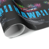 HAWAÏ NYE POLYNESISCHE TRIBAL BULTRUG VUURWERK CADEAUPAPIER (Rol Hoek)