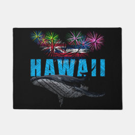 HAWAÏ NYE POLYNESISCHE TRIBAL BULTRUG VUURWERK DEURMAT