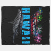 HAWAÏ NYE POLYNESISCHE TRIBAL BULTRUG VUURWERK FLEECE DEKEN (Voorkant (Horizontaal))