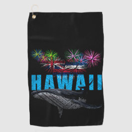 HAWAÏ NYE POLYNESISCHE TRIBAL BULTRUG VUURWERK GOLFHANDDOEK