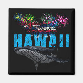 HAWAÏ NYE POLYNESISCHE TRIBAL BULTRUG VUURWERK MAGNEET